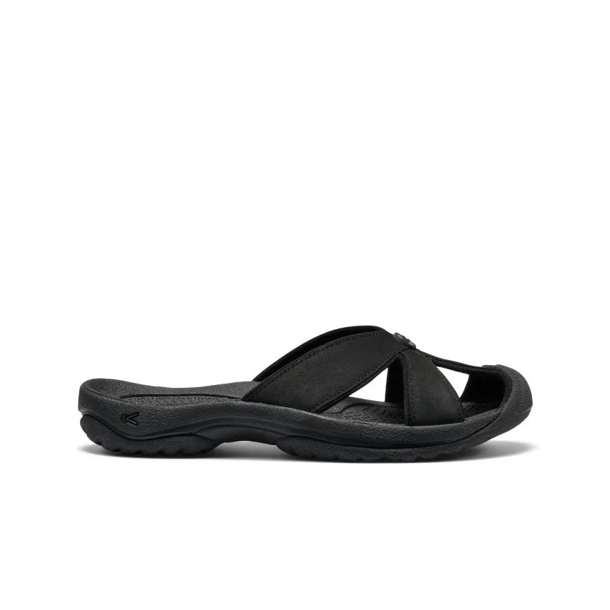 Women's Bali Leather Slide Sandal | Black/Black sold by Keen
