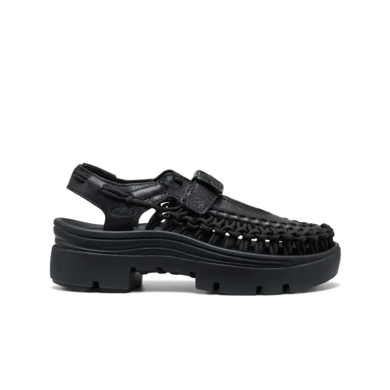 All Gender UNEEK PLT Mary Jane Sneaker  |  Black Smooth Lea made by Keen