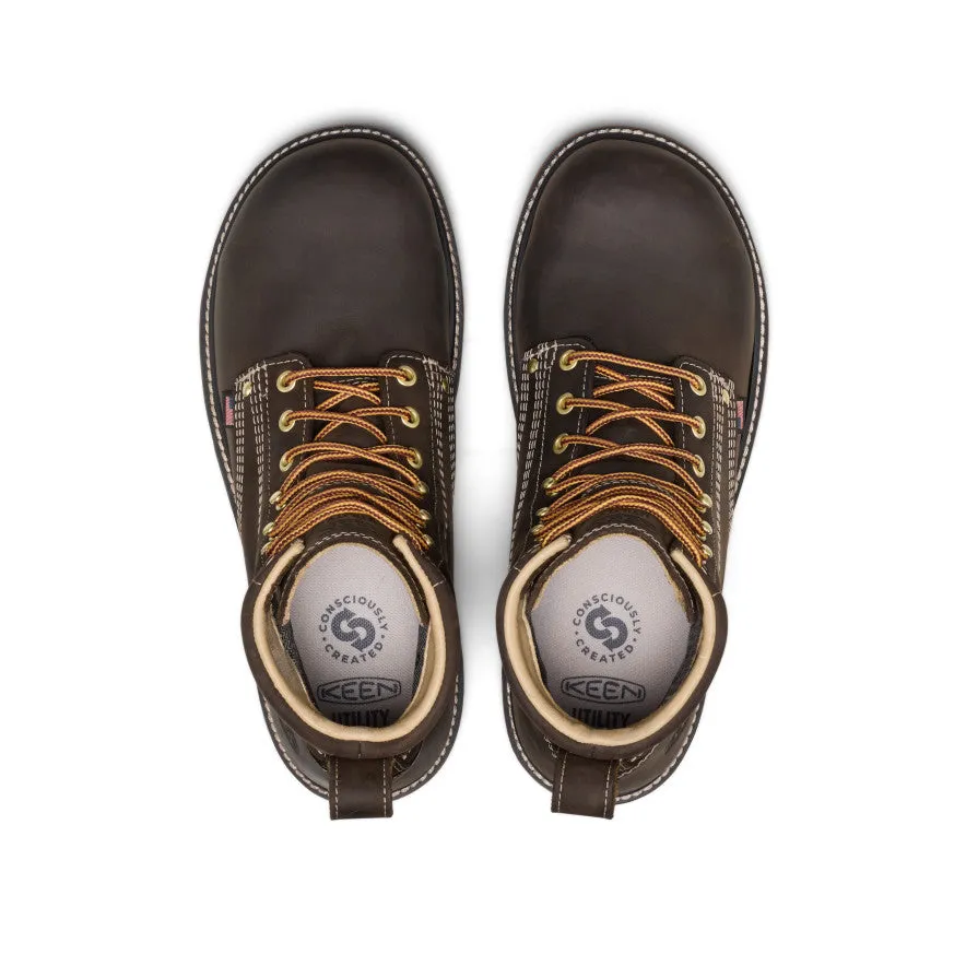 Men's Liberty 6" Waterproof 90° Heel Boot (Carbon Toe) | Coffee Bean/Black sold by Keen product image thumbnail 4