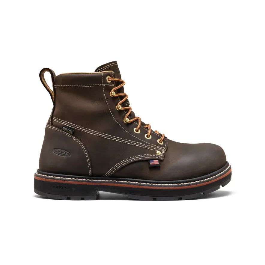 Men's Liberty 6" Waterproof 90° Heel Boot (Carbon Toe) | Coffee Bean/Black sold by Keen