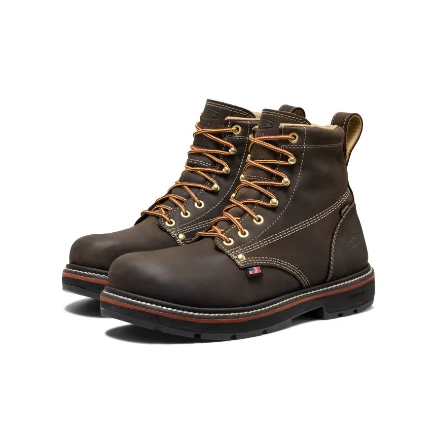 Men's Liberty 6" Waterproof 90° Heel Boot (Carbon Toe) | Coffee Bean/Black sold by Keen product image thumbnail 2