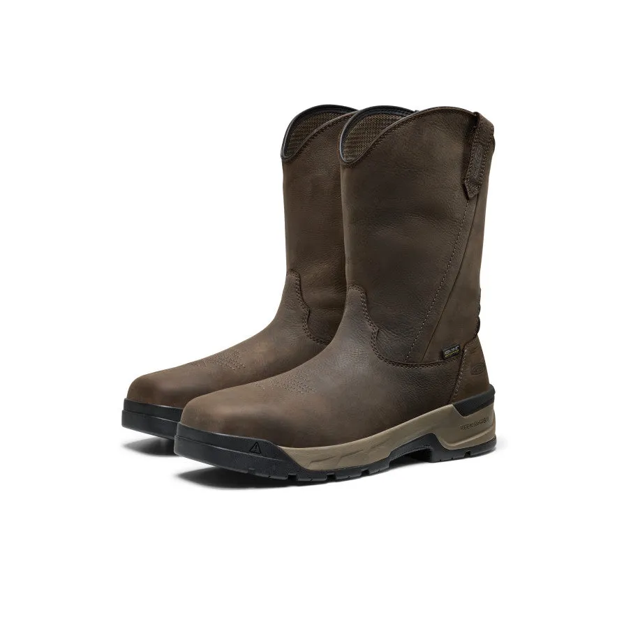Men's Flatland Pull-On Waterproof Work Boot (Carbon Toe) | Dark Brown/Black sold by Keen product image thumbnail 2