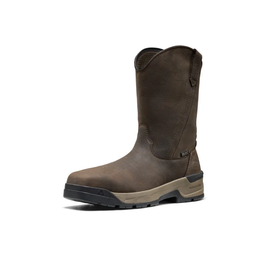 Men's Flatland Pull-On Waterproof Work Boot (Carbon Toe) | Dark Brown/Black sold by Keen product image thumbnail 3