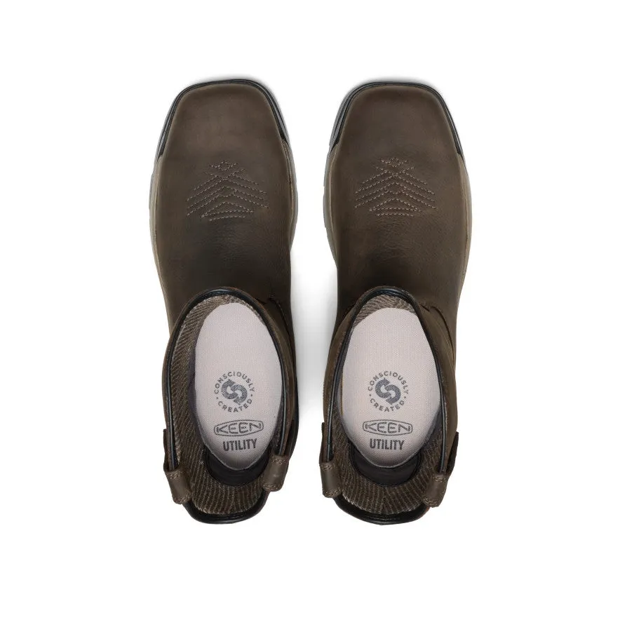 Men's Flatland Pull-On Waterproof Work Boot (Carbon Toe) | Dark Brown/Black sold by Keen product image thumbnail 4