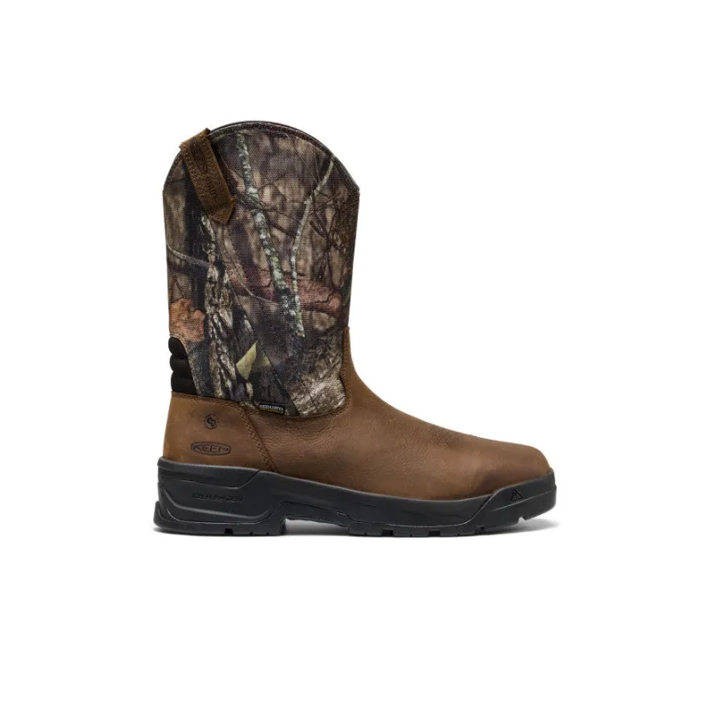 Men's Flatland Pull-On Waterproof Work Boot (Soft Toe) | Camo/Black sold by Keen