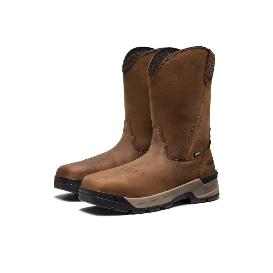 Men's Flatland Pull-On Waterproof Work Boot (Carbon Toe) | Bison/Black sold by Keen product image thumbnail 2