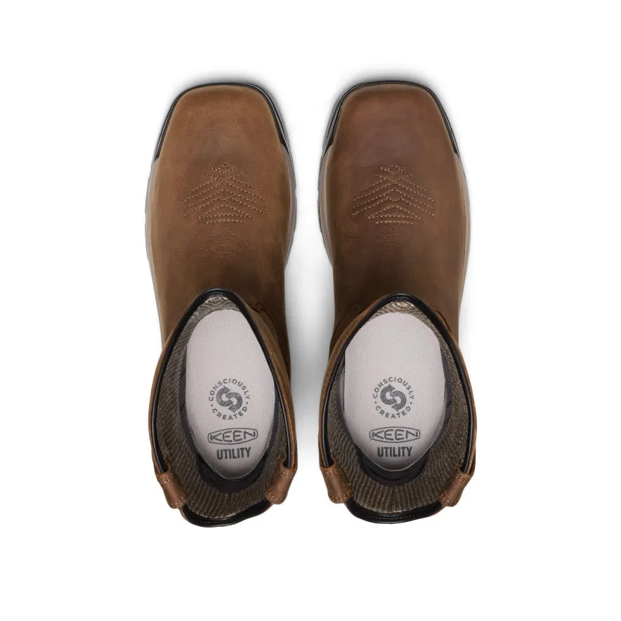 Men's Flatland Pull-On Waterproof Work Boot (Carbon Toe) | Bison/Black sold by Keen product image thumbnail 4