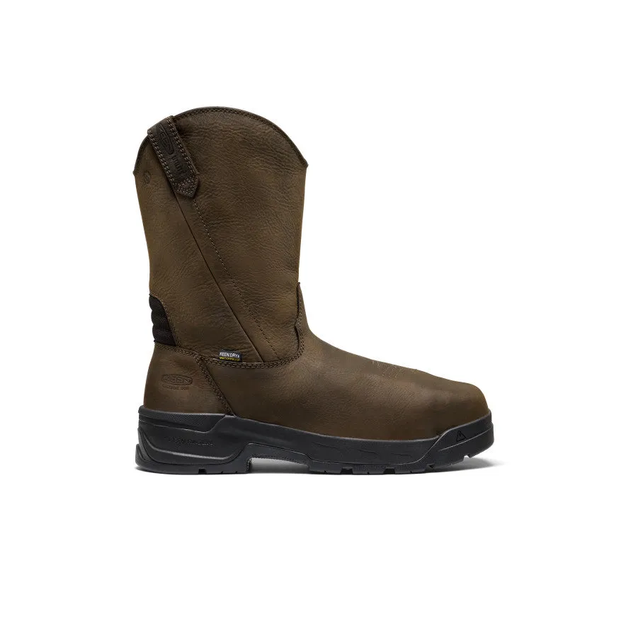 Men's CSA Flatland Pull-On Waterproof Work Boot INT MET (Carbon Toe) | Dark Brown/Black sold by Keen