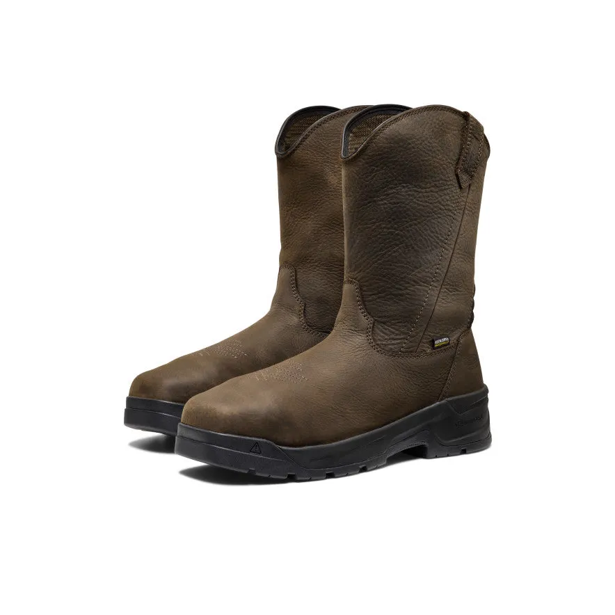 Men's CSA Flatland Pull-On Waterproof Work Boot INT MET (Carbon Toe) | Dark Brown/Black sold by Keen product image thumbnail 2