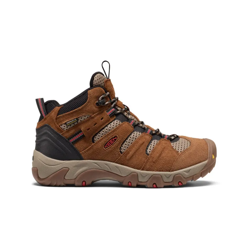 Men's Koven Waterproof Hiking Boot  |  Bison/Mars Red made by Keen