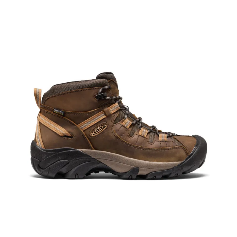 Men's Targhee II Mid Waterproof Hiking Boots  |  Black Olive/Chipmunk made by Keen
