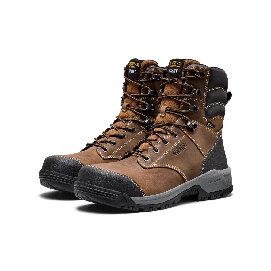 Men's Evanston 8" Waterproof Work Boot (Carbon Toe) | Bison/Black sold by Keen product image thumbnail 2