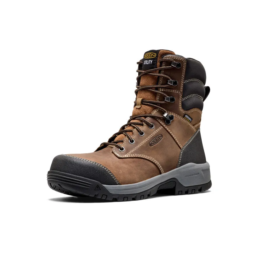 Men's Evanston 8" Waterproof Work Boot (Carbon Toe) | Bison/Black sold by Keen product image thumbnail 3