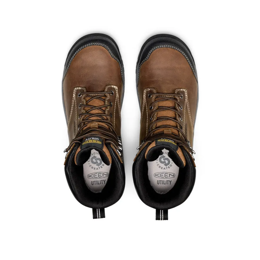 Men's Evanston 8" Waterproof Work Boot (Carbon Toe) | Bison/Black sold by Keen product image thumbnail 4