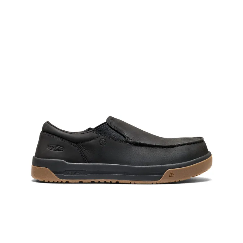 Men's Gibson Slip-On Work Shoe (Carbon Toe)  |  Black/Gum made by Keen