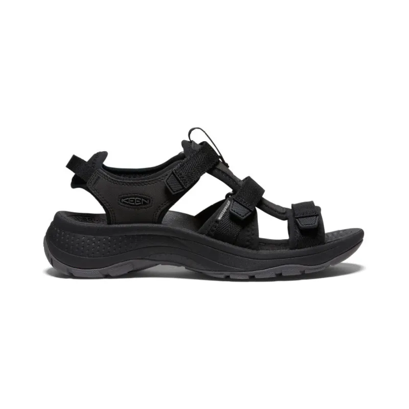Women's Astoria West Open-Toe  |  Black/Black sold by Keen