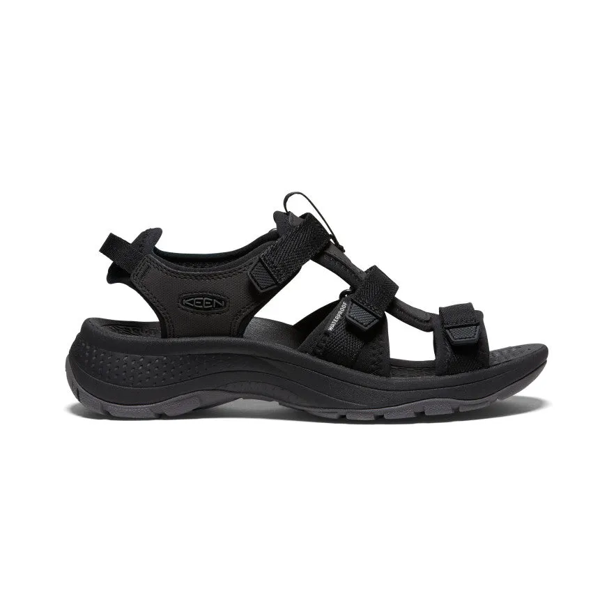 Women's Astoria West Open-Toe | Black/Black sold by Keen