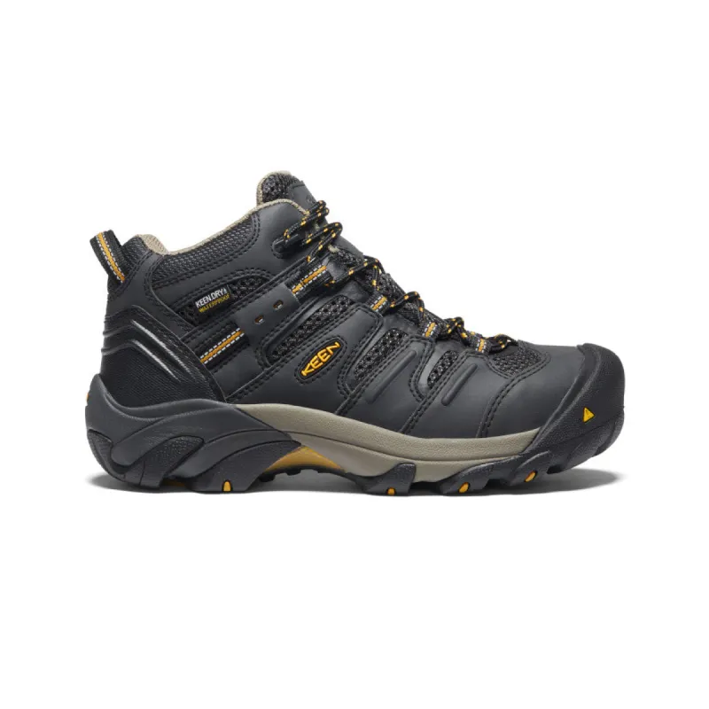 Women's Lansing Waterproof Mid (Steel Toe)  |  Raven/Tawny Olive sold by Keen