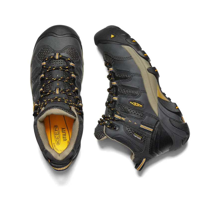 Women's Lansing Waterproof Mid (Steel Toe) | Raven/Tawny Olive sold by Keen product image thumbnail 4