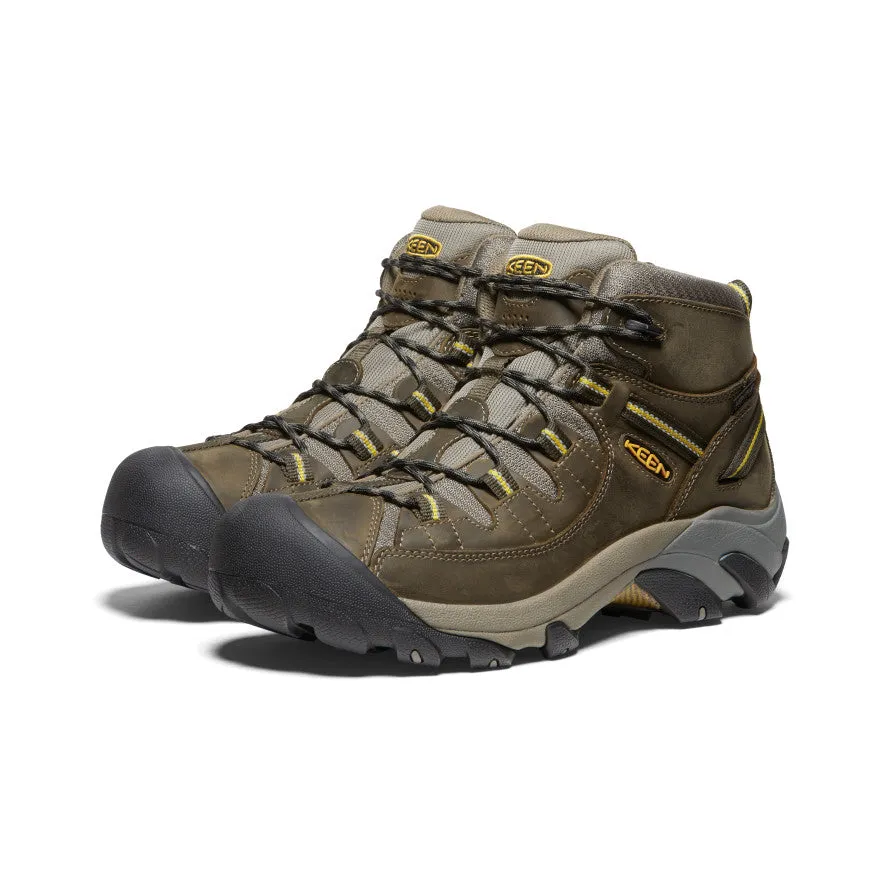 Men's Targhee II Mid Waterproof Hiking Boots | Black Olive/Yellow sold by Keen product image thumbnail 2