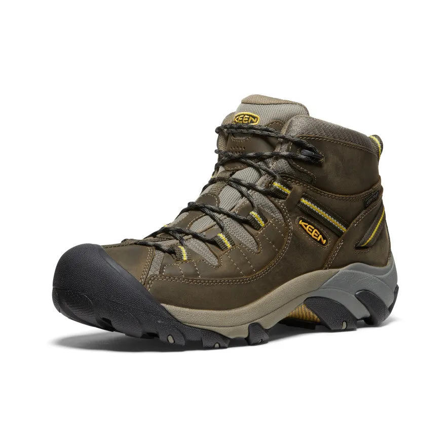 Men's Targhee II Mid Waterproof Hiking Boots | Black Olive/Yellow sold by Keen product image thumbnail 3