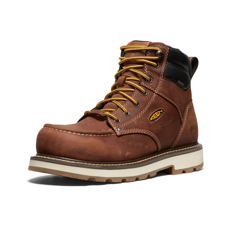 Men's Cincinnati 6" Waterproof 90° Heel Boot (Carbon Toe) | Tuscan Red/Sandshell sold by Keen product image thumbnail 3