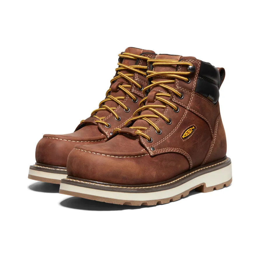 Men's Cincinnati 6" Waterproof 90° Heel Boot (Carbon Toe) | Tuscan Red/Sandshell sold by Keen product image thumbnail 2