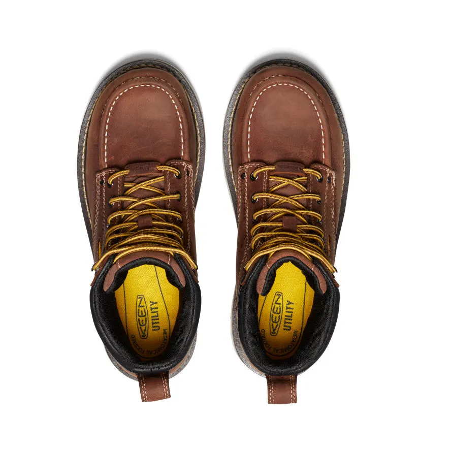 Men's Cincinnati 6" Waterproof 90° Heel Boot (Carbon Toe) | Tuscan Red/Sandshell sold by Keen product image thumbnail 4