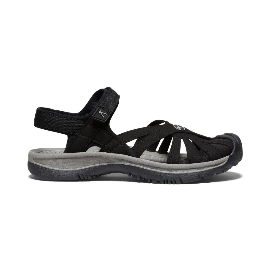 Women's Rose Sandal | Black/Neutral Gray sold by Keen