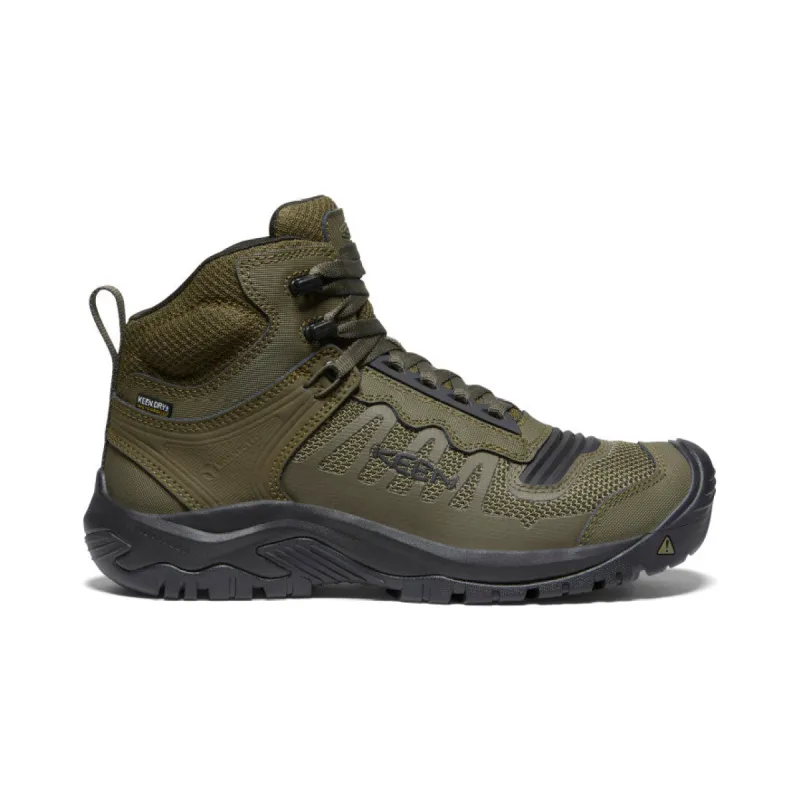 Men's Reno Waterproof Mid (Soft Toe)  |  Dark Olive/Black sold by Keen