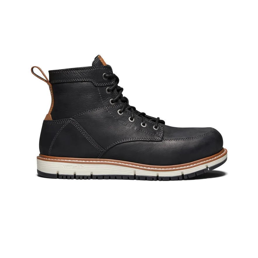 Men's San Jose 6" Boot (Aluminum Toe) | Black/Caramel Cafe sold by Keen