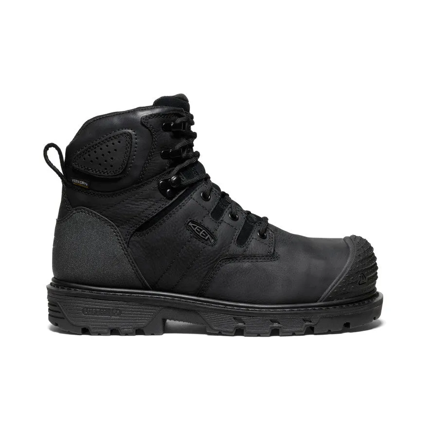 Men's Camden 6" Waterproof Boot (Carbon Toe) | Black/Black sold by Keen