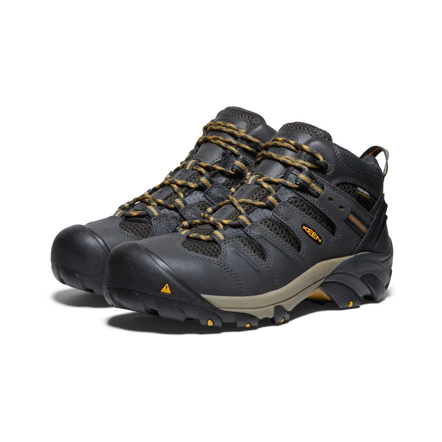 Men's Lansing Mid Waterproof (Steel Toe) | Raven/Tawny Olive sold by Keen product image thumbnail 2