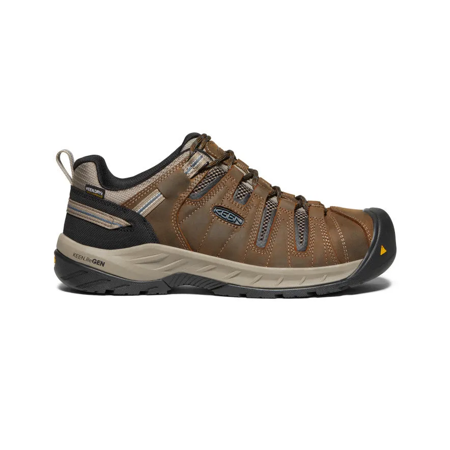 Men's Flint II Waterproof (Steel Toe) | Cascade Brown/Orion Blue sold by Keen