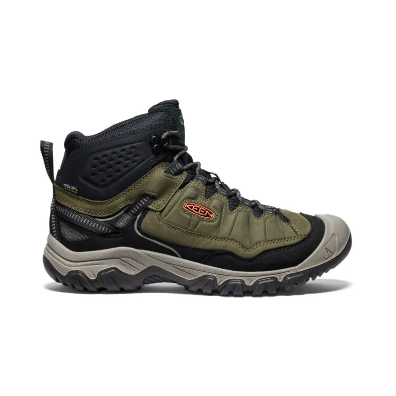 Men's Targhee IV Waterproof Hiking Boot  |  Dark Olive/Gold Flame sold by Keen