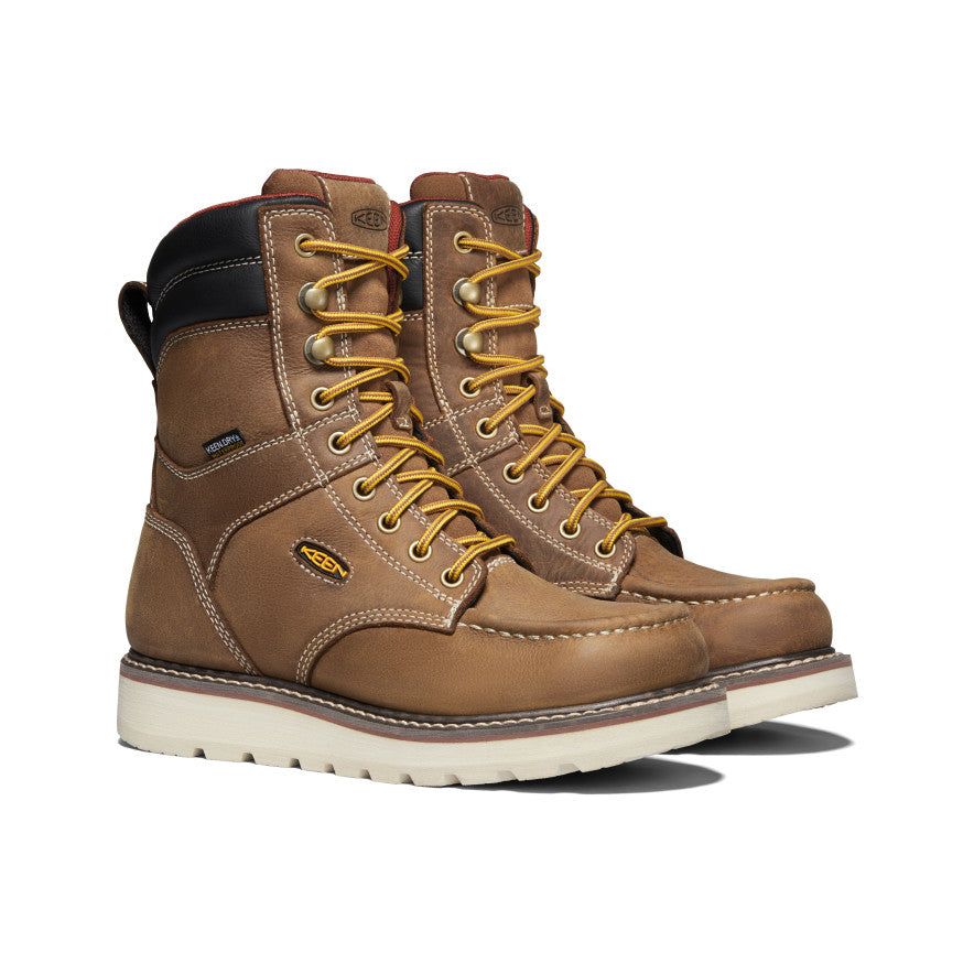 Women's Cincinnati 8" Waterproof Boot (Soft Toe) | Belgian/Sandshell sold by Keen product image thumbnail 2