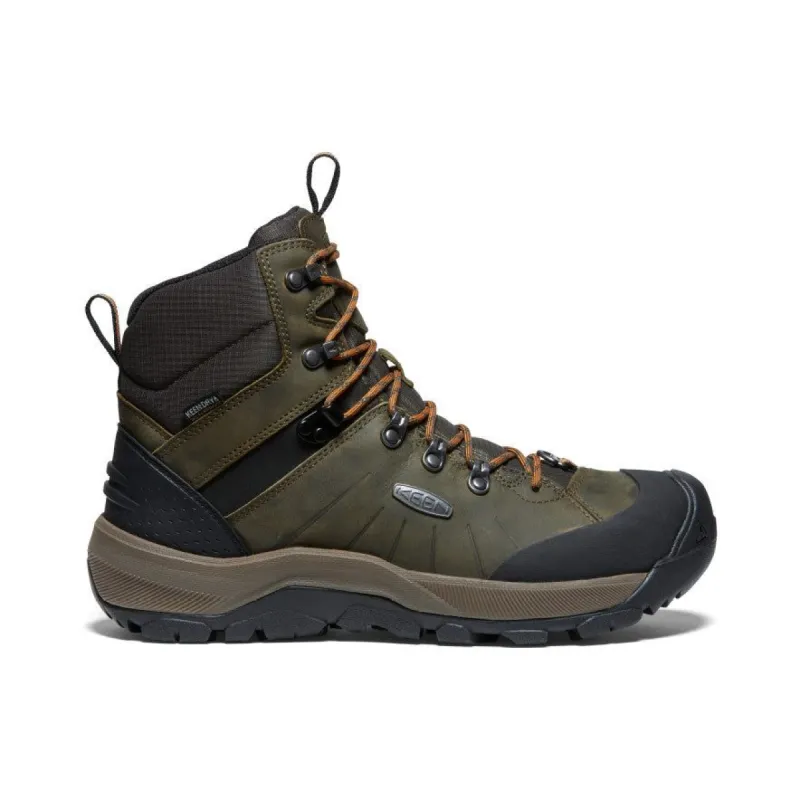 Men's Revel IV Polar Waterproof Boot  |  Dark Olive/Marmalade sold by Keen