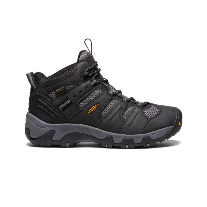 Men's Koven Waterproof Boot  |  Black/Steel Grey sold by Keen