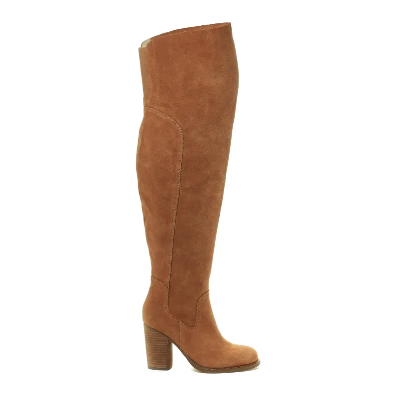 Logan Chestnut Wide Calf Boots sold by Kelsi Dagger