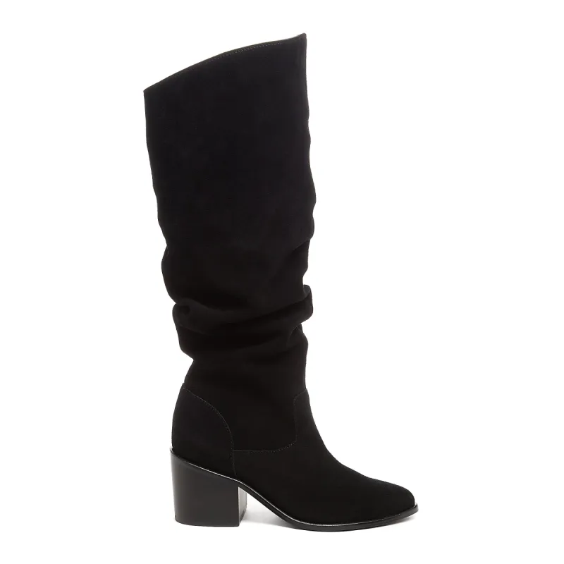 Easton Black Suede Slouchy Boots sold by Kelsi Dagger