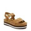 Breeze Tan Tricolor Platform Sandals sold by Kelsi Dagger