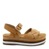 Breeze Tan Tricolor Platform Sandals sold by Kelsi Dagger