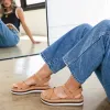 Breeze Tan Tricolor Platform Sandals sold by Kelsi Dagger