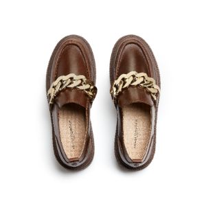 Pulse Brown Leather Loafers sold by Kelsi Dagger