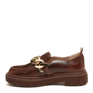 Pulse Brown Leather Loafers sold by Kelsi Dagger