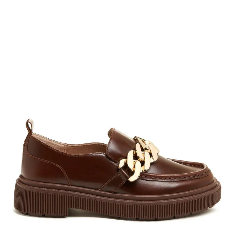 Pulse Brown Leather Loafers sold by Kelsi Dagger