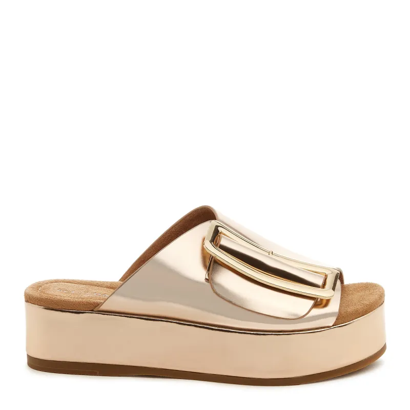 Dover Gold Platform Sandals sold by Kelsi Dagger