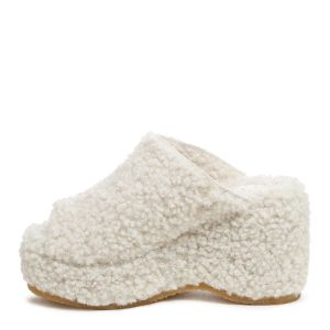 Rowan Natural Faux Shearling Platform Sandals sold by Kelsi Dagger