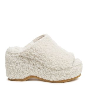 Rowan Natural Faux Shearling Platform Sandals sold by Kelsi Dagger