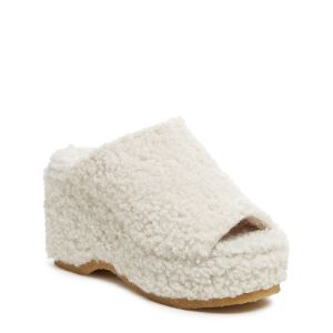 Rowan Natural Faux Shearling Platform Sandals sold by Kelsi Dagger